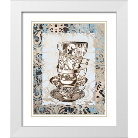 Tippy I White Modern Wood Framed Art Print with Double Matting by Meyer, Jill