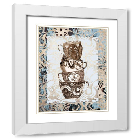 Tippy II White Modern Wood Framed Art Print with Double Matting by Meyer, Jill
