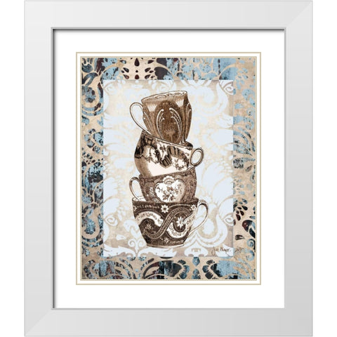 Tippy II White Modern Wood Framed Art Print with Double Matting by Meyer, Jill