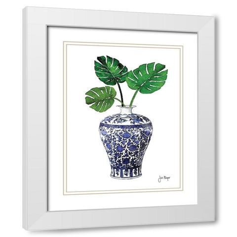 In Your Vase III White Modern Wood Framed Art Print with Double Matting by Meyer, Jill