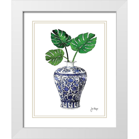 In Your Vase III White Modern Wood Framed Art Print with Double Matting by Meyer, Jill