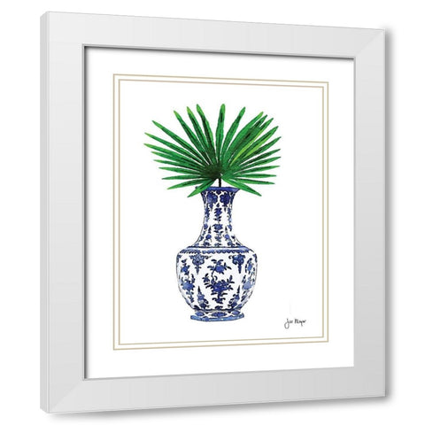 In Your Vase IV White Modern Wood Framed Art Print with Double Matting by Meyer, Jill