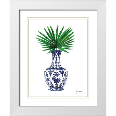 In Your Vase IV White Modern Wood Framed Art Print with Double Matting by Meyer, Jill