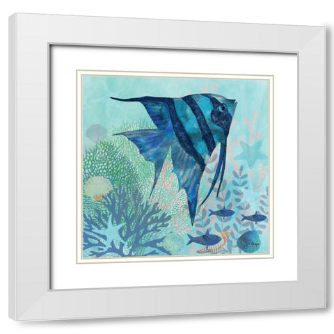 Coral Reef I White Modern Wood Framed Art Print with Double Matting by Meyer, Jill
