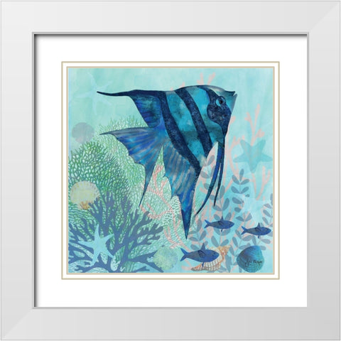 Coral Reef I White Modern Wood Framed Art Print with Double Matting by Meyer, Jill
