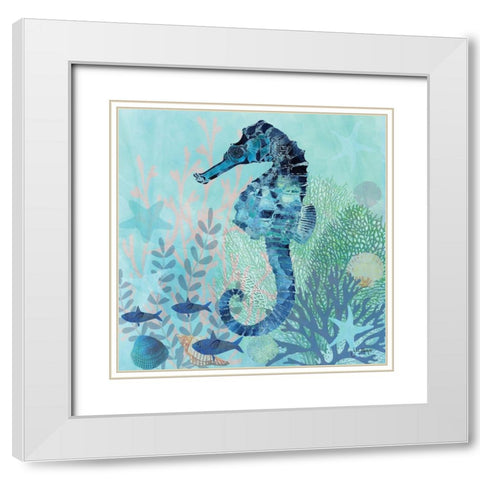 Coral Reef II White Modern Wood Framed Art Print with Double Matting by Meyer, Jill