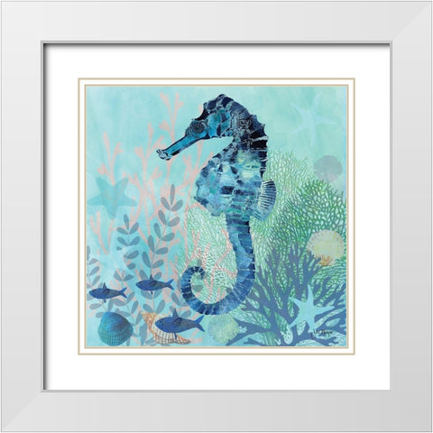 Coral Reef II White Modern Wood Framed Art Print with Double Matting by Meyer, Jill