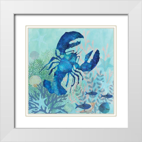 Coral Reef III White Modern Wood Framed Art Print with Double Matting by Meyer, Jill