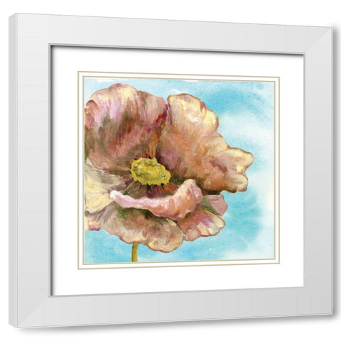 Fresh Poppies I White Modern Wood Framed Art Print with Double Matting by Ferry, Margaret