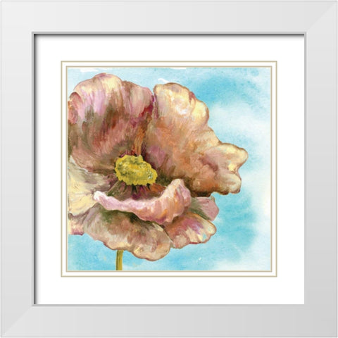 Fresh Poppies I White Modern Wood Framed Art Print with Double Matting by Ferry, Margaret