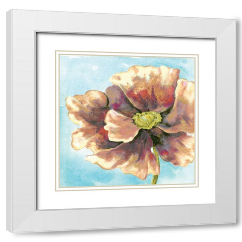 Fresh Poppies II White Modern Wood Framed Art Print with Double Matting by Ferry, Margaret