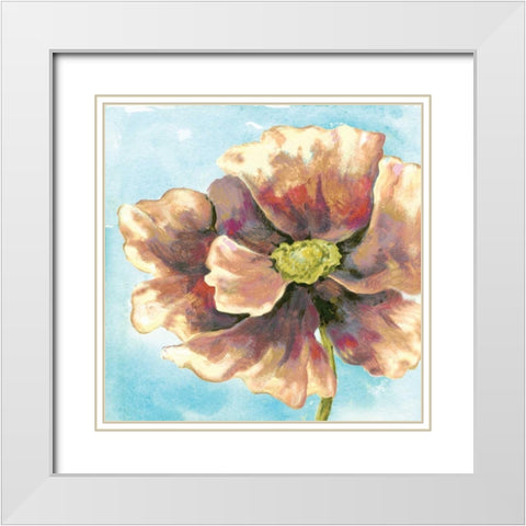 Fresh Poppies II White Modern Wood Framed Art Print with Double Matting by Ferry, Margaret