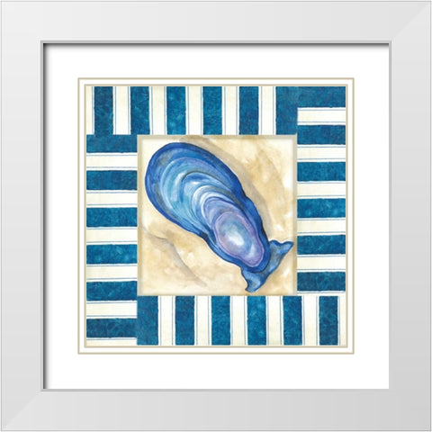 Nautical Oyster White Modern Wood Framed Art Print with Double Matting by Ferry, Margaret