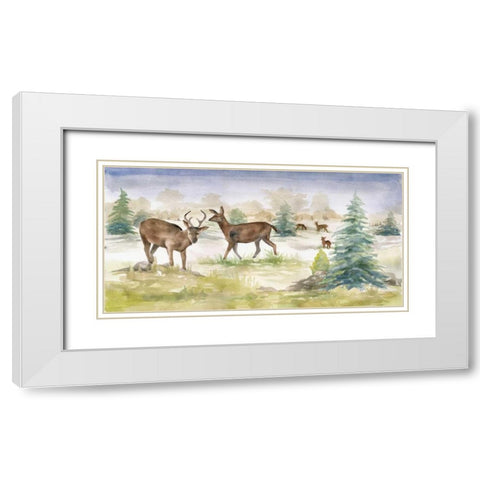 In the Meadow White Modern Wood Framed Art Print with Double Matting by Ferry, Margaret