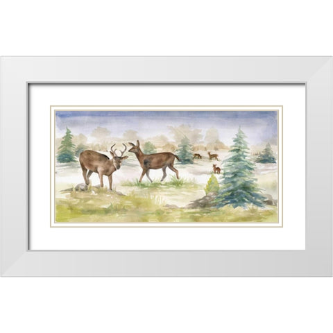 In the Meadow White Modern Wood Framed Art Print with Double Matting by Ferry, Margaret