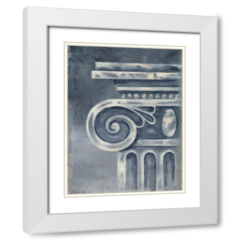 Grey Column I White Modern Wood Framed Art Print with Double Matting by Ferry, Margaret