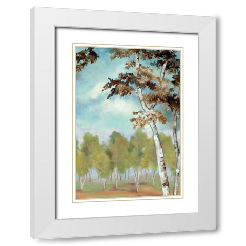 Birch Forest II White Modern Wood Framed Art Print with Double Matting by Ferry, Margaret