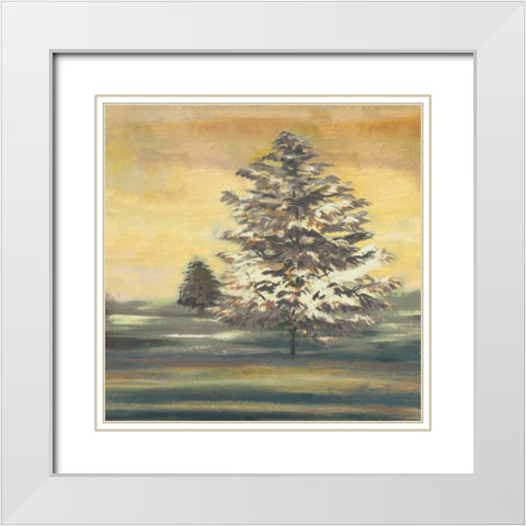 Autumn Sunset II White Modern Wood Framed Art Print with Double Matting by Ferry, Margaret