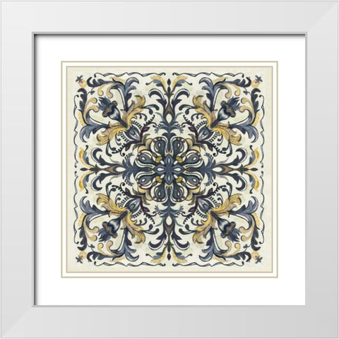 Tile Patterns II White Modern Wood Framed Art Print with Double Matting by Ferry, Margaret