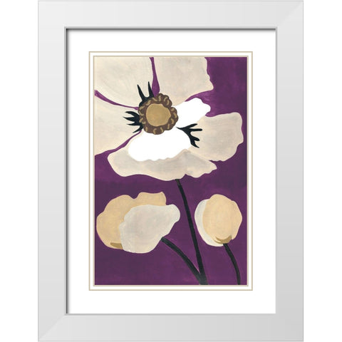 Ultraviolet Pop I White Modern Wood Framed Art Print with Double Matting by Ferry, Margaret
