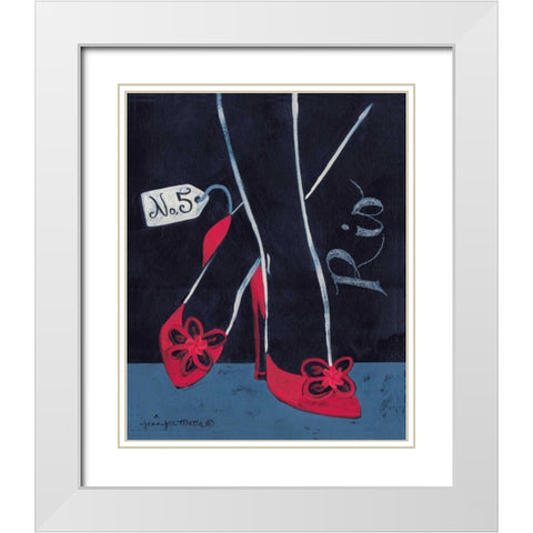 High Heels Rio White Modern Wood Framed Art Print with Double Matting by Matla, Jennifer