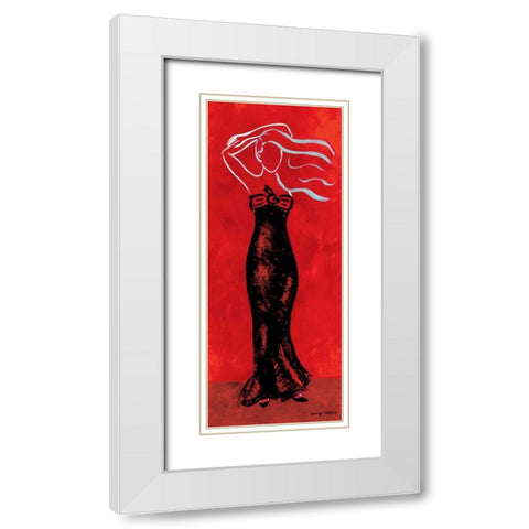 Wind Blown White Modern Wood Framed Art Print with Double Matting by Matla, Jennifer