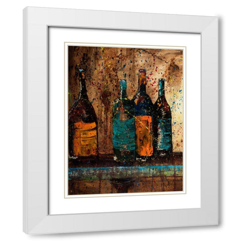Wine Vino Wine I White Modern Wood Framed Art Print with Double Matting by Monahan, Jodi