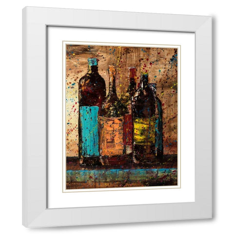 Wine Vino Wine II White Modern Wood Framed Art Print with Double Matting by Monahan, Jodi