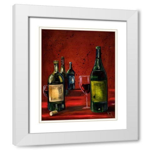 Second Glass White Modern Wood Framed Art Print with Double Matting by Monahan, Jodi