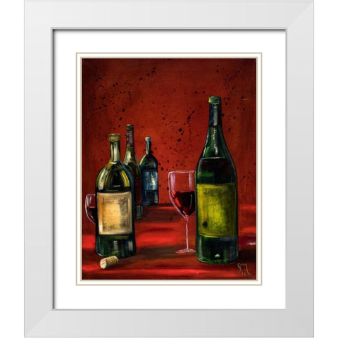 Second Glass White Modern Wood Framed Art Print with Double Matting by Monahan, Jodi