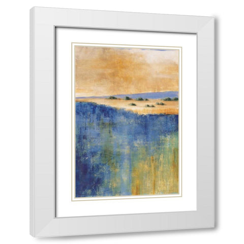 In the Distance I White Modern Wood Framed Art Print with Double Matting by Martin, Cheryl