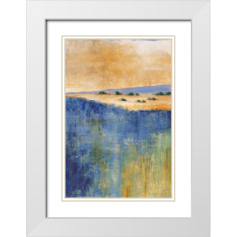 In the Distance I White Modern Wood Framed Art Print with Double Matting by Martin, Cheryl