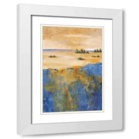 In the Distance II White Modern Wood Framed Art Print with Double Matting by Martin, Cheryl