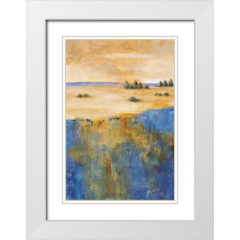 In the Distance II White Modern Wood Framed Art Print with Double Matting by Martin, Cheryl