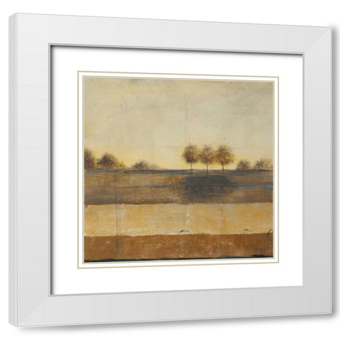 Silent Journey I White Modern Wood Framed Art Print with Double Matting by Martin, Cheryl