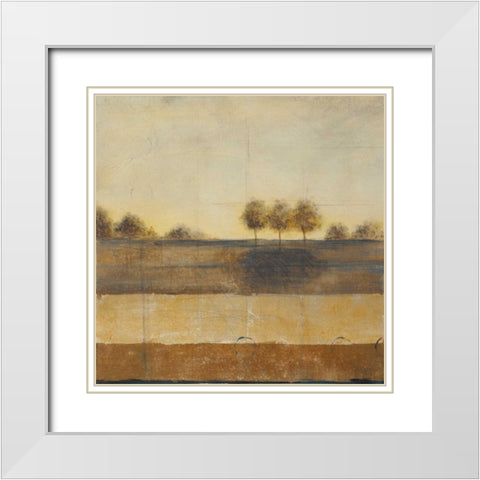 Silent Journey I White Modern Wood Framed Art Print with Double Matting by Martin, Cheryl