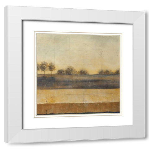 Silent Journey II White Modern Wood Framed Art Print with Double Matting by Martin, Cheryl