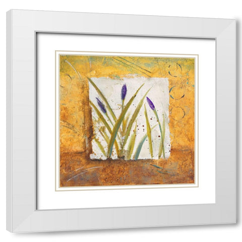 Rudiment IV White Modern Wood Framed Art Print with Double Matting by Martin, Cheryl
