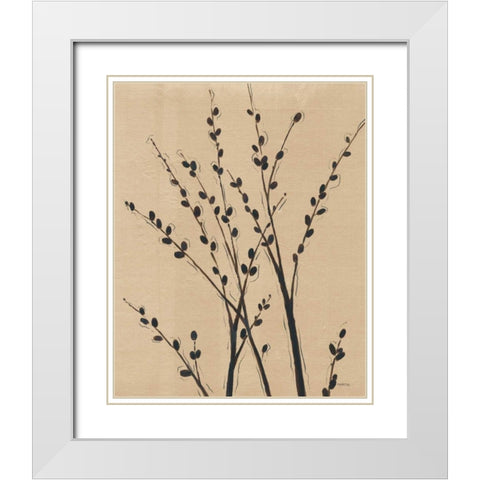 Platinum Shadow II White Modern Wood Framed Art Print with Double Matting by Martin, Cheryl