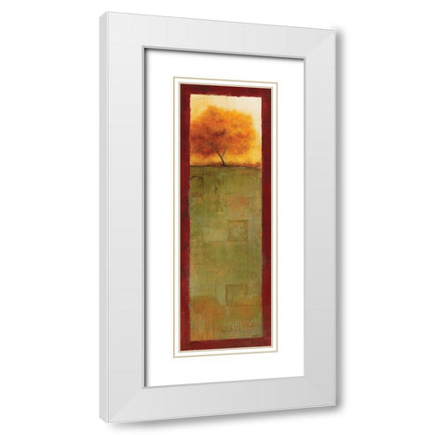 Autumn Vision I White Modern Wood Framed Art Print with Double Matting by Martin, Cheryl
