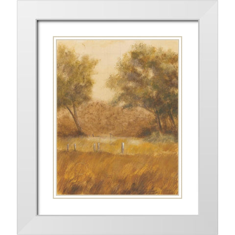 Traveled Path I White Modern Wood Framed Art Print with Double Matting by Martin, Cheryl