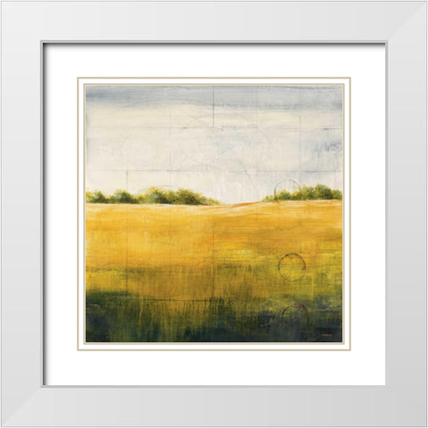 Earth Meets Sky II White Modern Wood Framed Art Print with Double Matting by Martin, Cheryl