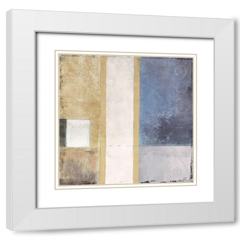 Nexus I White Modern Wood Framed Art Print with Double Matting by Martin, Cheryl