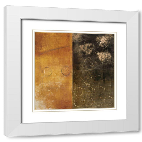 Interconnection II White Modern Wood Framed Art Print with Double Matting by Martin, Cheryl