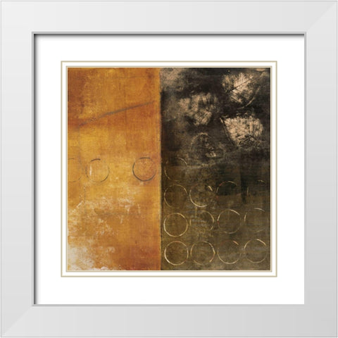Interconnection II White Modern Wood Framed Art Print with Double Matting by Martin, Cheryl