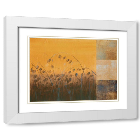 Shimmering II White Modern Wood Framed Art Print with Double Matting by Martin, Cheryl