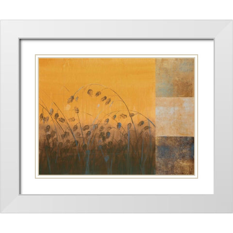 Shimmering II White Modern Wood Framed Art Print with Double Matting by Martin, Cheryl