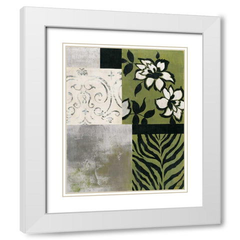 Playing with Patterns II White Modern Wood Framed Art Print with Double Matting by Martin, Cheryl