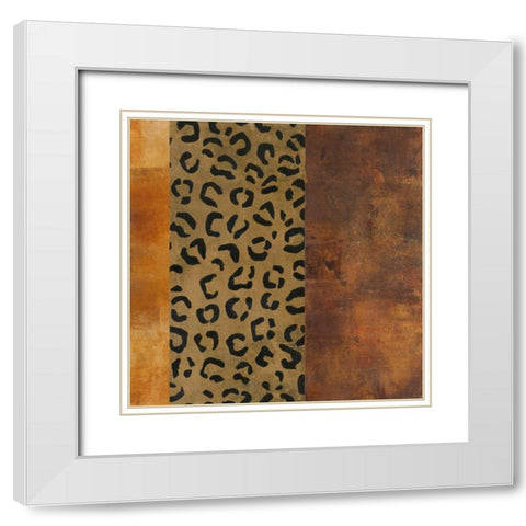 Instinct I White Modern Wood Framed Art Print with Double Matting by Martin, Cheryl