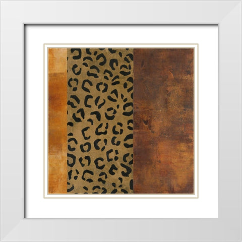 Instinct I White Modern Wood Framed Art Print with Double Matting by Martin, Cheryl